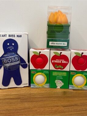 8 Pcs Squishy Stress Reliever Boss Apple Glow in the Dark Sensory Fidget Viral